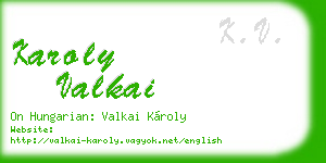 karoly valkai business card